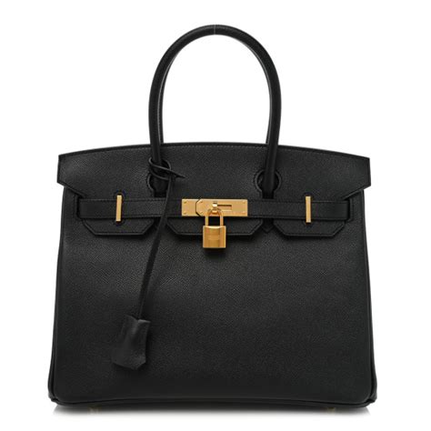 hermes 73333251504437|HERMES Epsom Birkin 30 Black 1312517 .